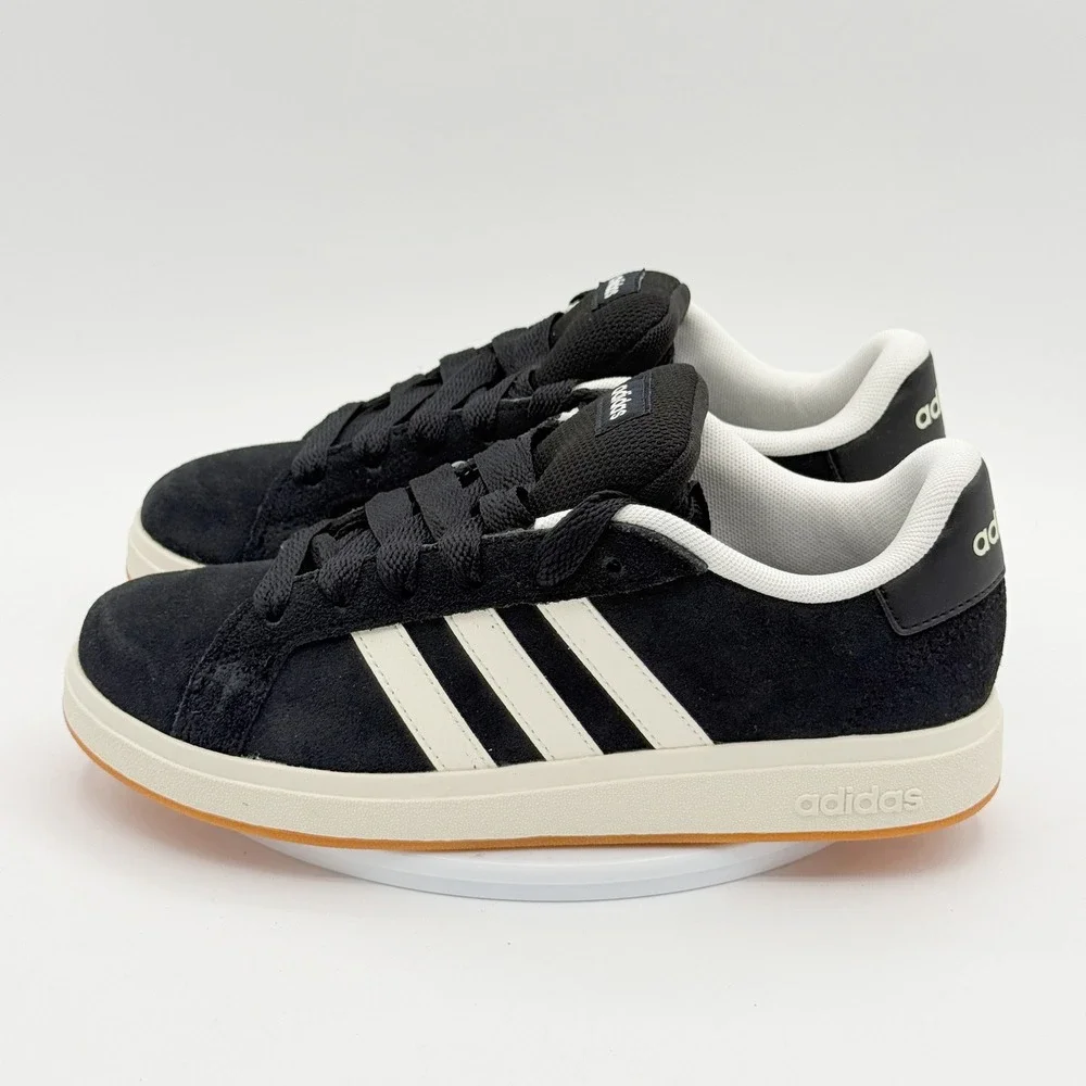 Adidas Grand Court 00s Size 4 Kids Black/White JH6178, NEW